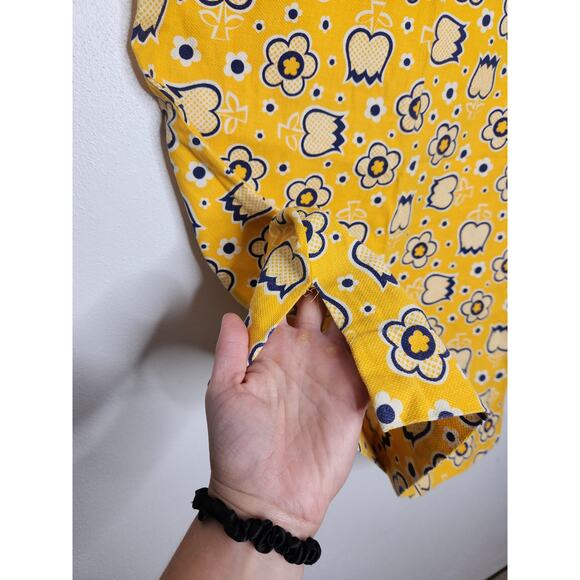 Vintage 60s 70s Handmade Tulip Flower Tunic Boxy Dress Fairy Hippie Groovy - Picture 3 of 7